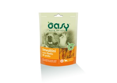 Oasy Snack Dog - INVOLTINI con filetto di pollo Busta 100 gr (10pz)