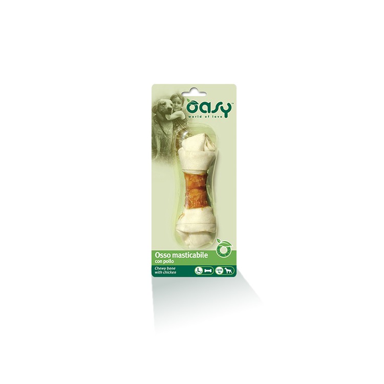 Oasy Snack Dog - OSSO masticabile con pollo Tg L Blister 67 gr (6pz)