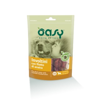 Oasy Snack Dog - INVOLTINI con filetto di anatra Busta 100 gr (12pz)