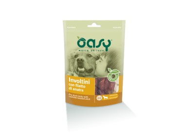 Oasy Snack Dog - INVOLTINI con filetto di anatra Busta 100 gr (12pz)