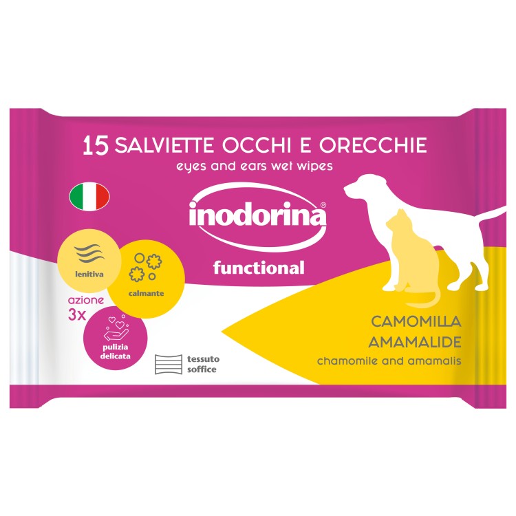 Inodorina Salviette Occhi Orecchie Camomilla 15pz