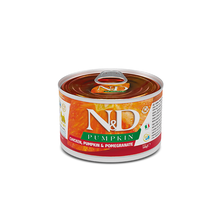 N&D DOG POLLO, ZUCCA E MELOGRANO MINI 140 GR N&D DOG POLLO, ZUCCA E MELOGRANO MINI 140 GR